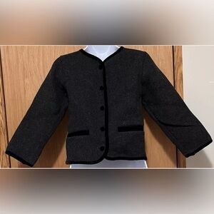 NEW LL Kids (LL Bean) Girls Size Small Wool Button Up Coat